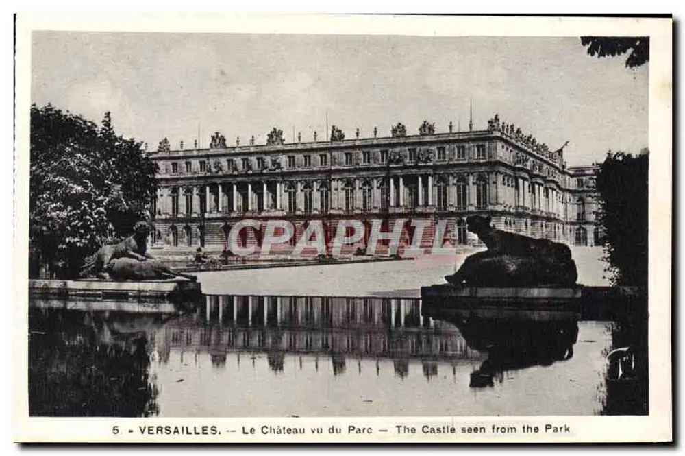 Versailles — O Castelo visto do Parque - Frente
