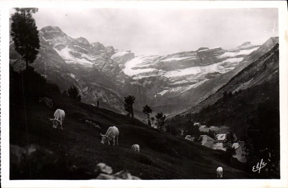 Le Cirque - Blick auf das Dorf — Les Hautes-Pyrénées, 1369 n - Gavarnie — Verlag Elfe - Vorderseite
