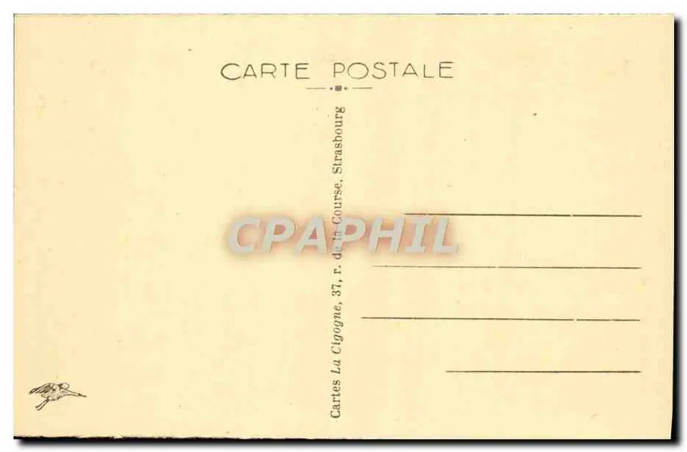 Strasbourg — Panoramablick vom Krankenhaus aus — Cartes La Cigogne - Rückseite