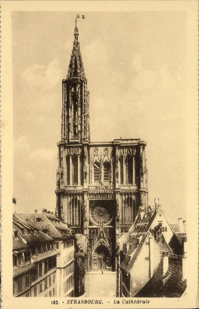 Estrasburgo — A Catedral — editor La Cigogne, n° 162 - Frente