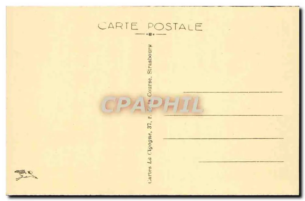Estrasburgo — A Catedral — editor La Cigogne, n° 162 - Verso