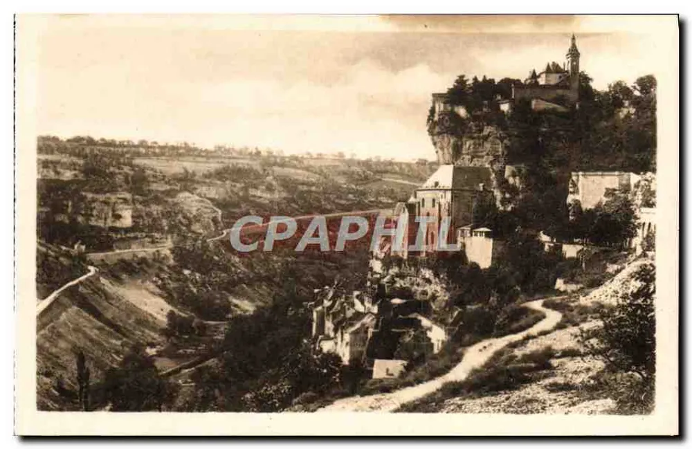 Rocamadour — Ogólny widok (strona wschodnia) — LL.5 — Des Arts Photomécaniques, Paryż - Awers