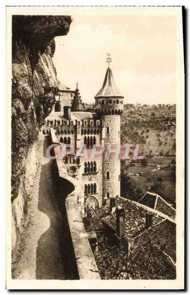 Rocamadour — Der Bergfried von der Wohnung von Marie aus — C° des Arts Photomécaniques, Paris - Straßburg - Vorderseite
