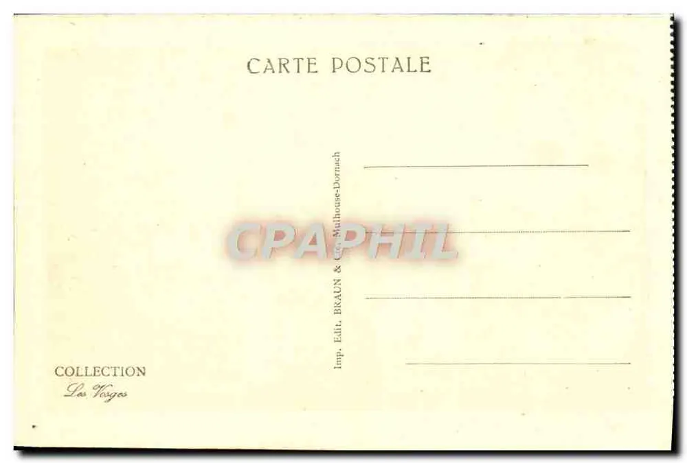 Epinal — O dique e a Mosela — Editor Braun & Cie, n° 2956 - Verso