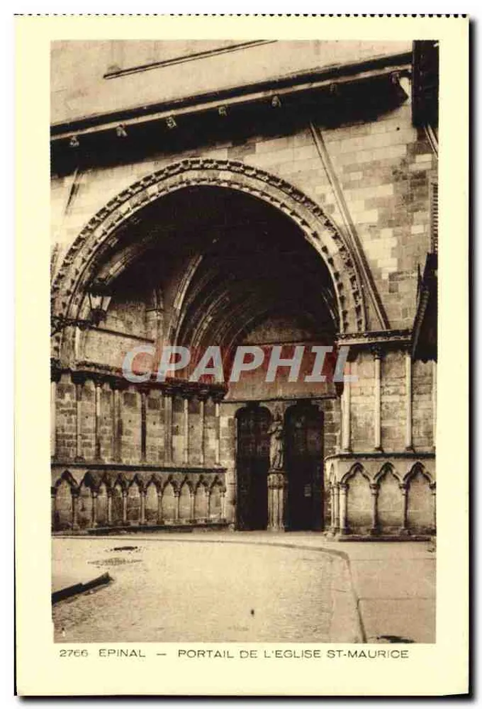 Epinal — Porta da Igreja de São Maurício — Coleção Les Vages - Frente