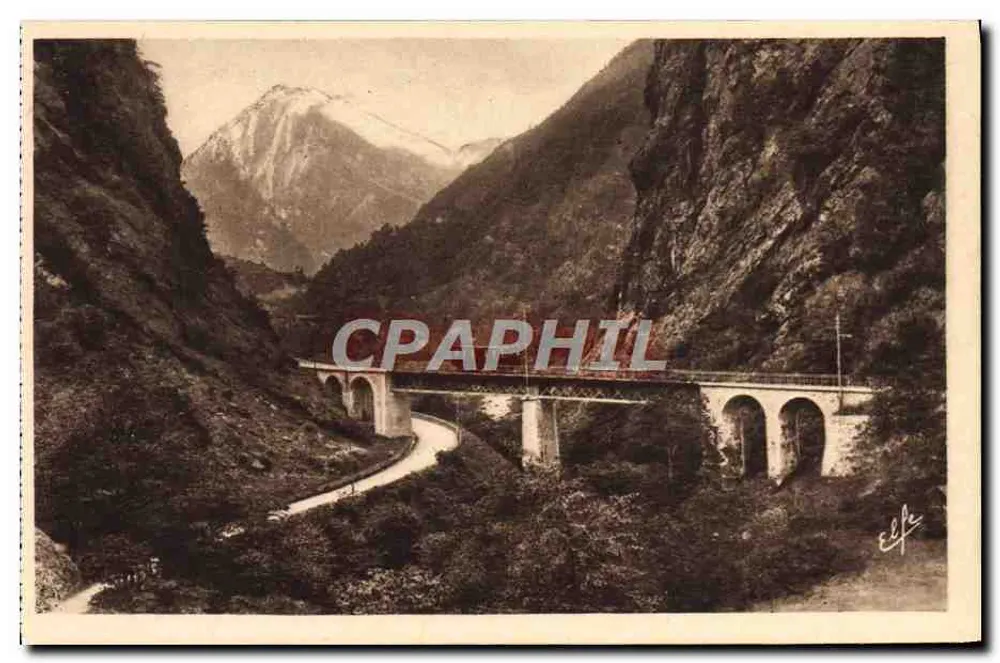 Brücke Méyabat und der Pégüère — Cauterets — Editions Labaouche frères, Toulouse - Vorderseite