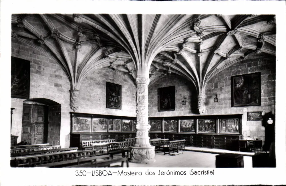 Lisboa—Klooster van de Jeronimiten (Sacristie) — Antieke ansichtkaart n° 350 - Voorkant