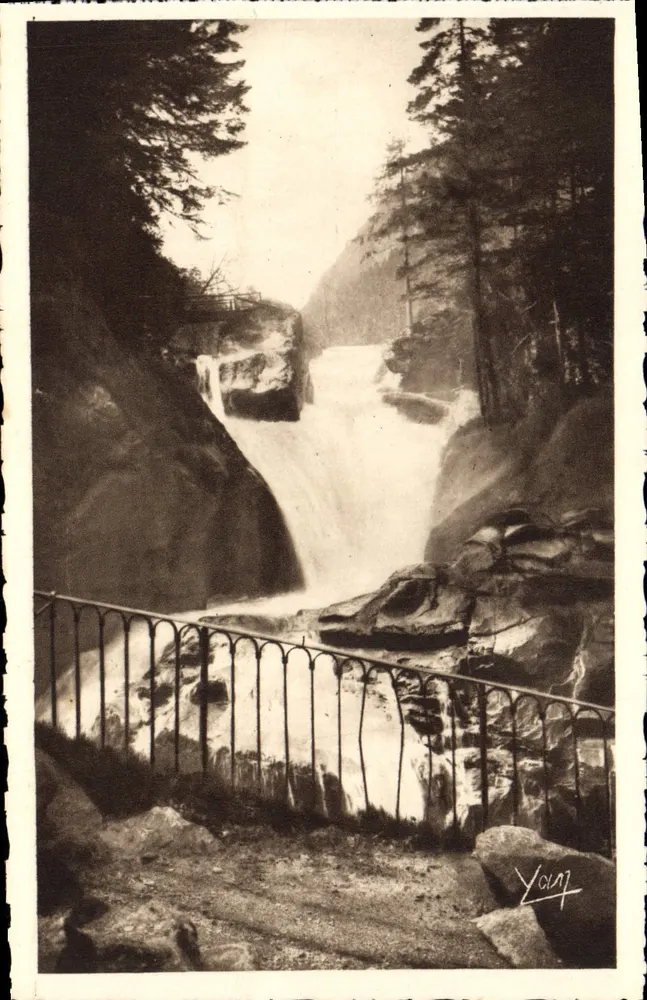 Cauterets — Cascade du Cerisey — Édition Photo-Quinault, Lourdes - Frente