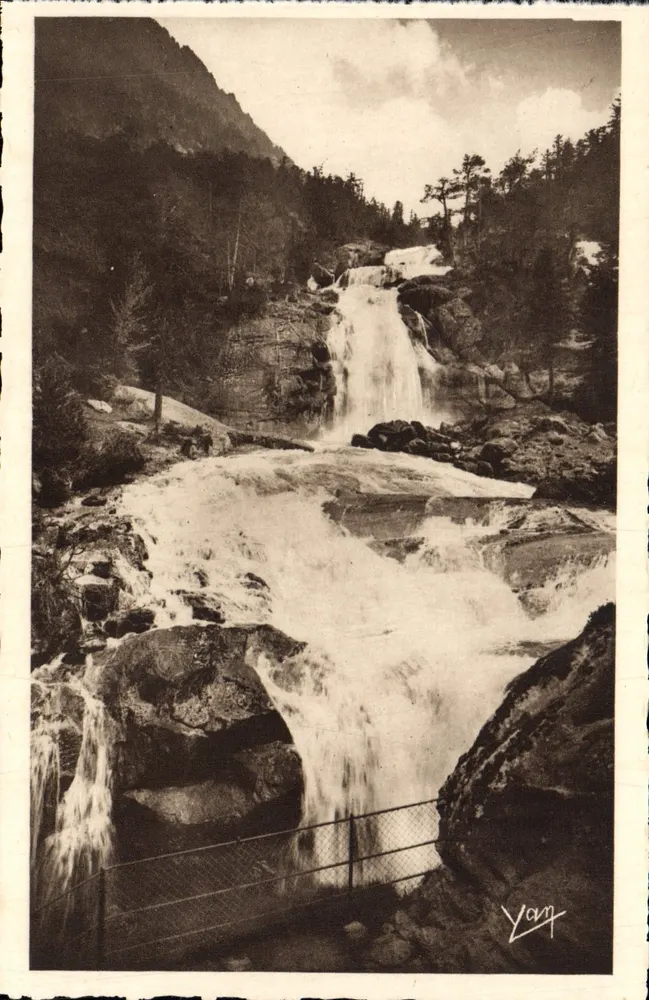 Cauterets — Cachoeira do Pont d'Espagne — Édition Photo-Quinault, Lourdes - Frente