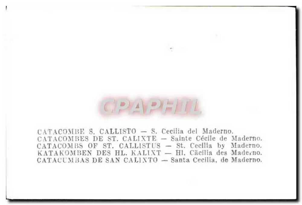 Catacombe di San Calisto — Santa Cecilia di Maderno - Verso