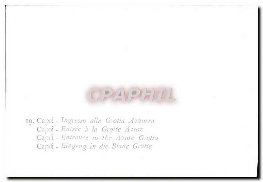Capri — Entrada na Gruta Azul — n°10 - Verso