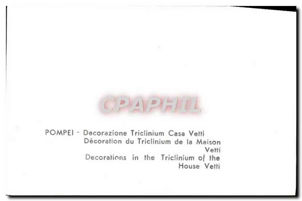 Pompeii — Dekoration des Tricliniums der Vetti-Wohnung - Rückseite