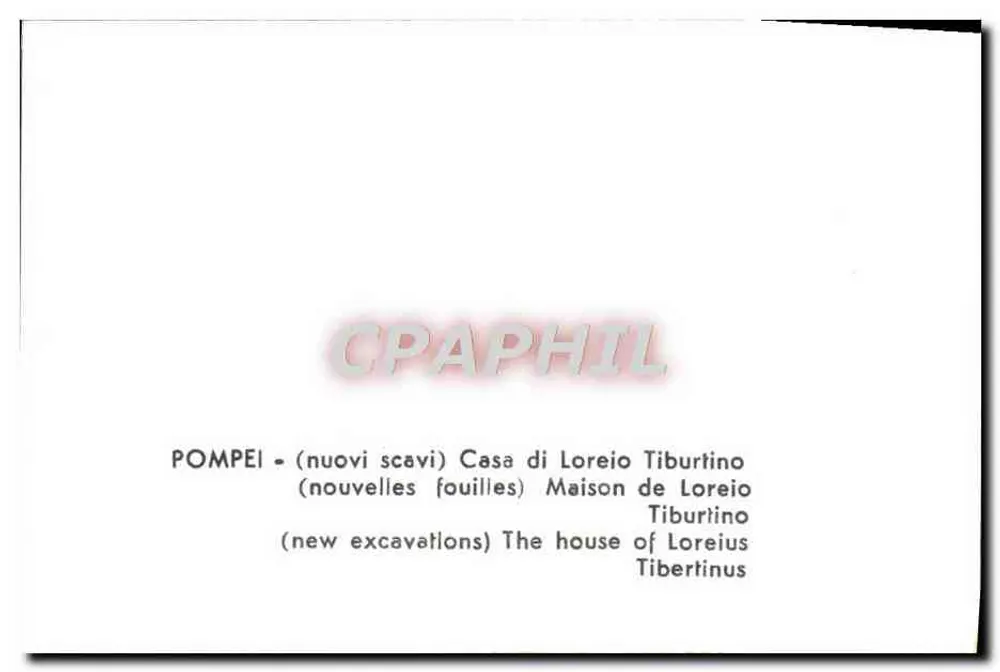 Pompéia — novas escavações — Casa de Loreius Tiburtinus - Verso