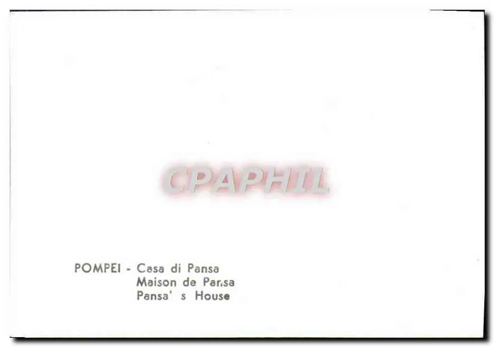 Pompeia — Casa de Pansa - Verso