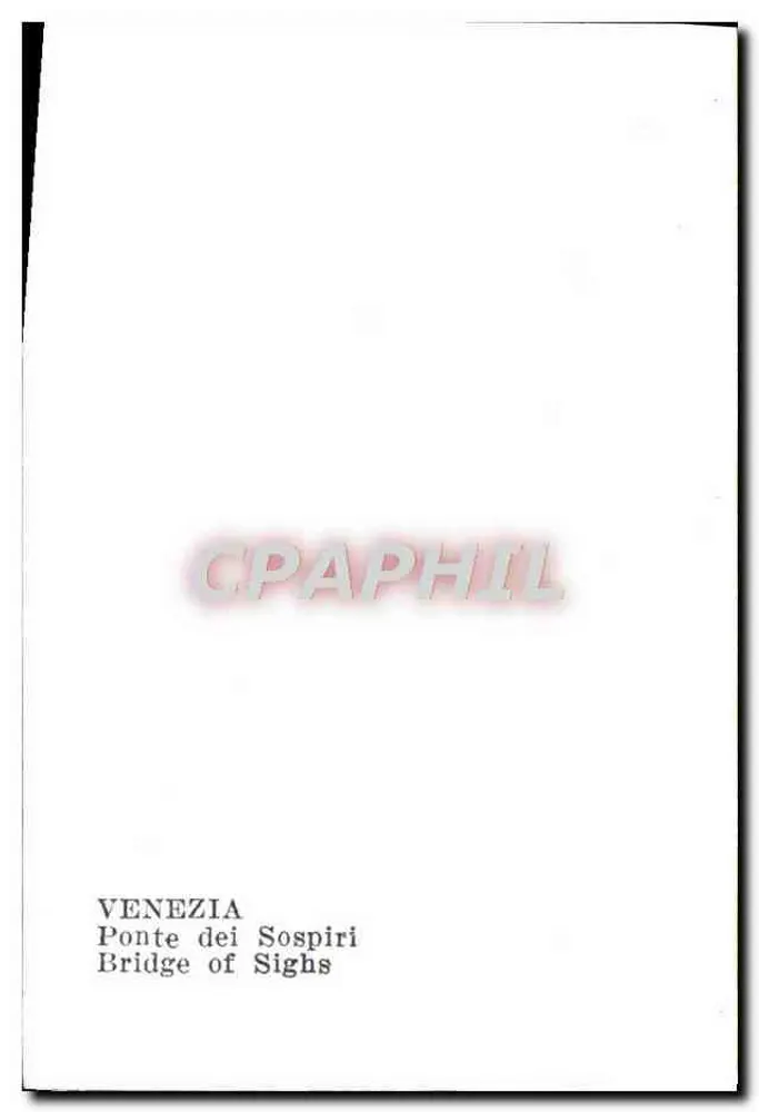 Veneza — Ponte dei Sospiri (Bridge of Sighs) — n°12345 - Verso
