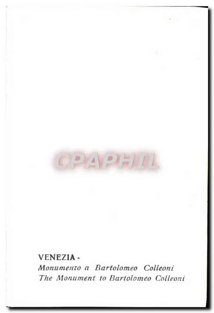Monumento a Bartolomeo Colleoni — Vêneta — editor desconhecido, número de série não visível - Verso