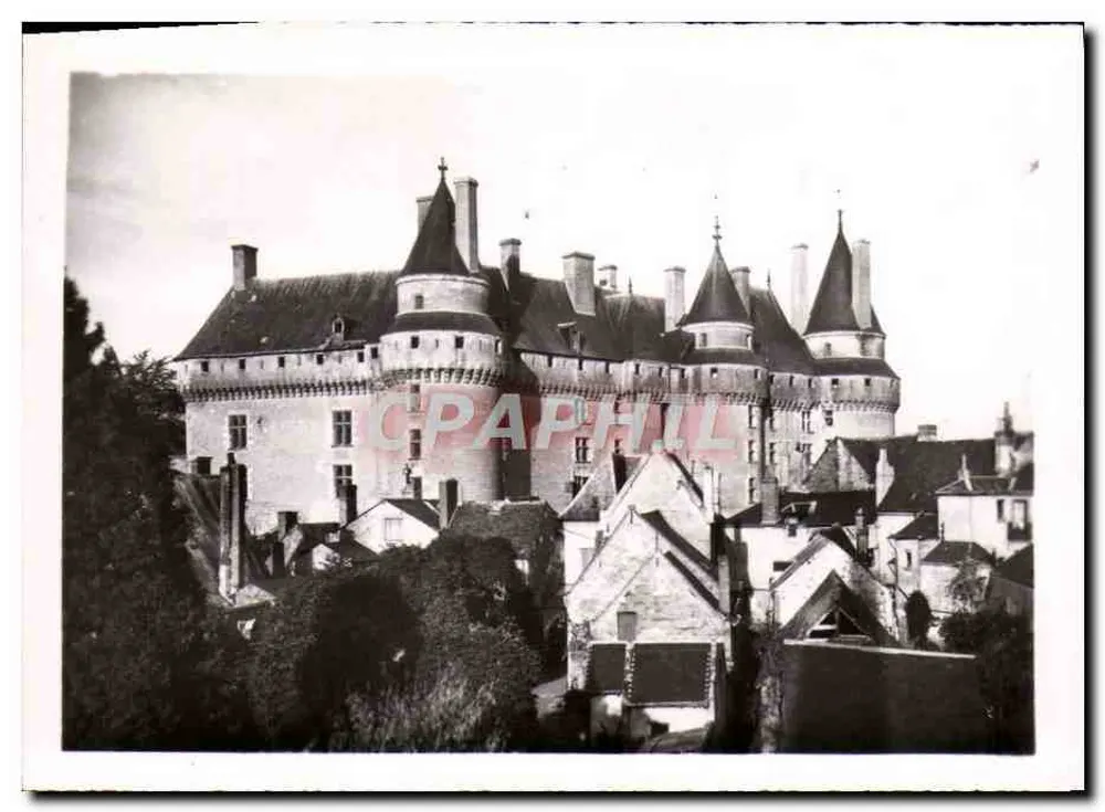 Schloss Langeais — Fassade über die Stadt — Éditions de Luxe « Estel » Nr. 2174 - Vorderseite
