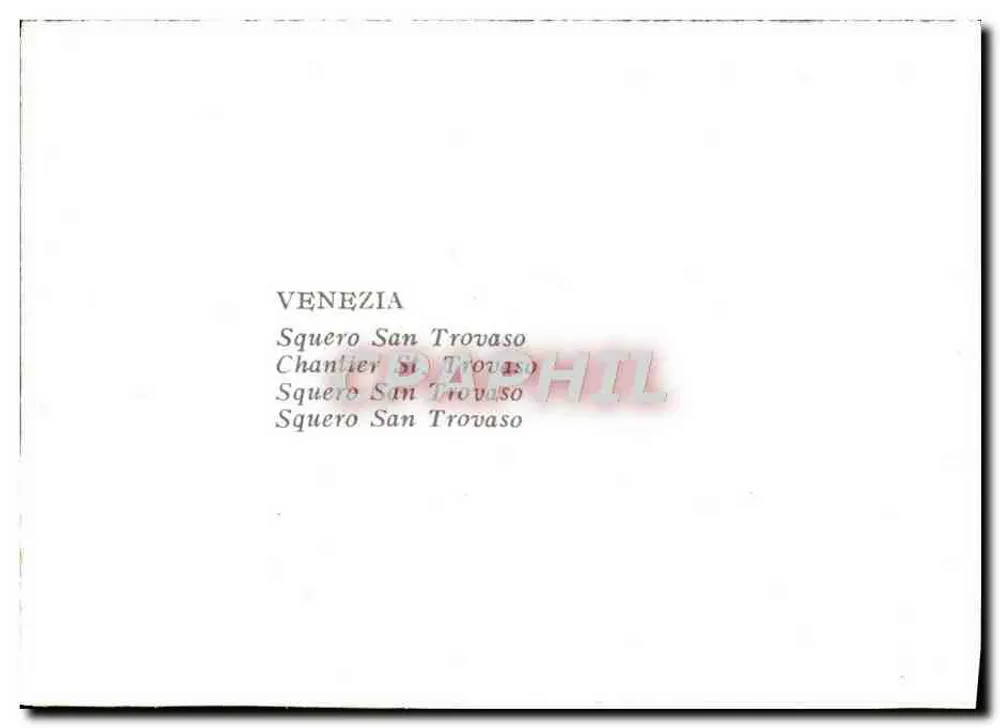 Veneza — Igreja de São Trovaso — editor Squeri San Trovaso - Verso