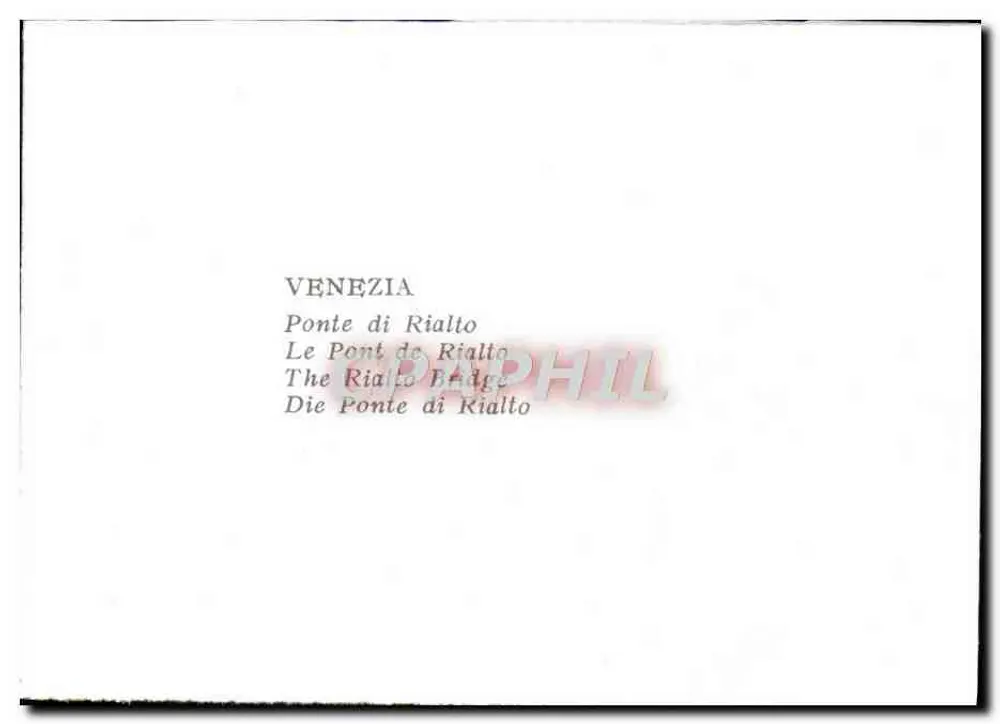 Ponte di Rialto — Veneza — número de série não visível - Verso