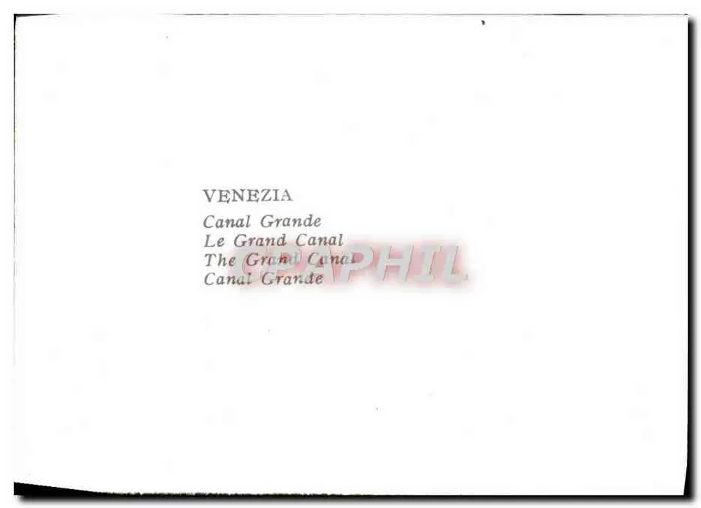 Veneza — O Grande Canal — número de série não visível - Verso