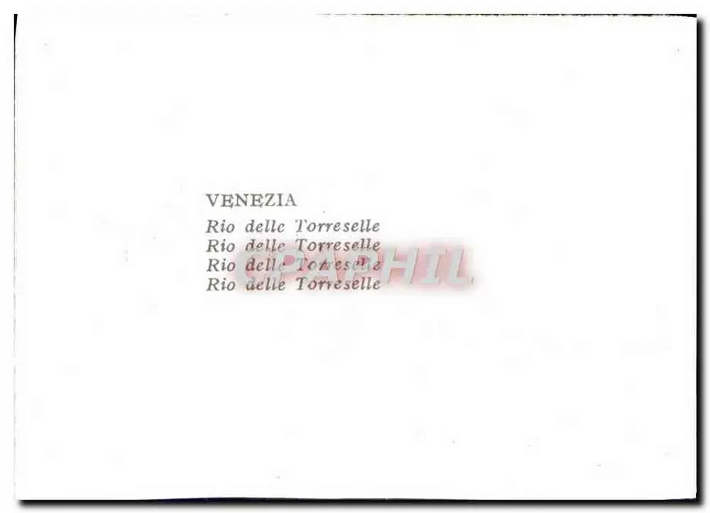 Veneza — Rio das Torreselles — editor desconhecido - Verso