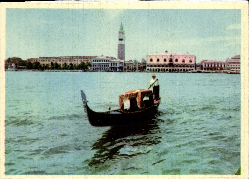Veneza — Vista panorâmica com gôndola — Editor não visível - Frente