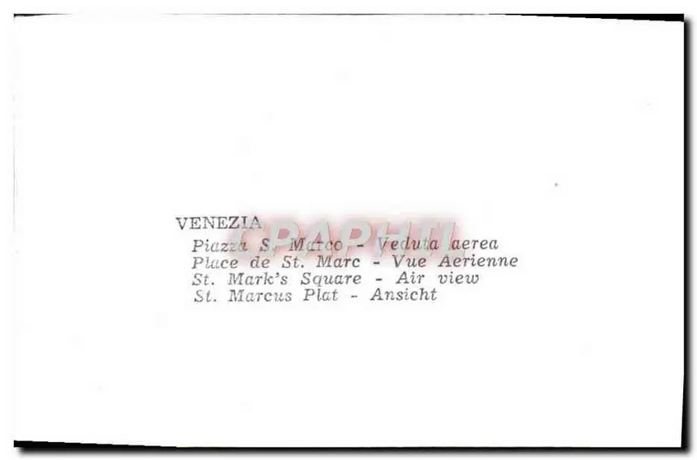 Piazza San Marco — Vista aérea — Veneziea Graphiti - Verso