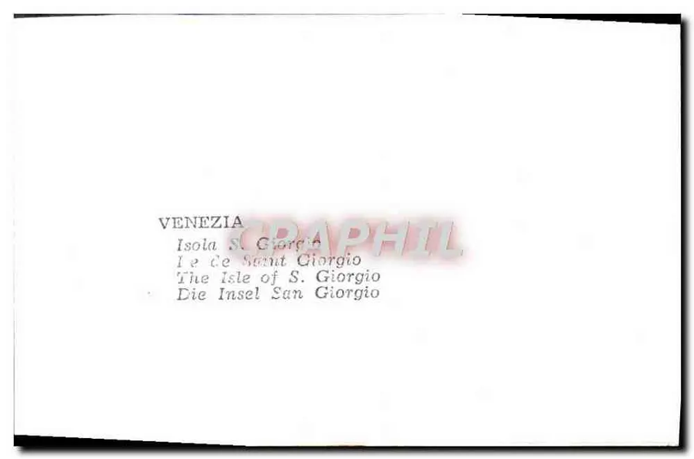 Ilha de San Giorgio — Veneza - Verso