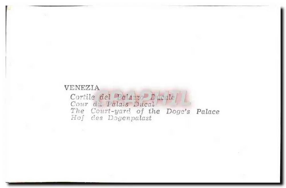 Veneza — Pátio do Palácio Ducal — editor não visível - Verso