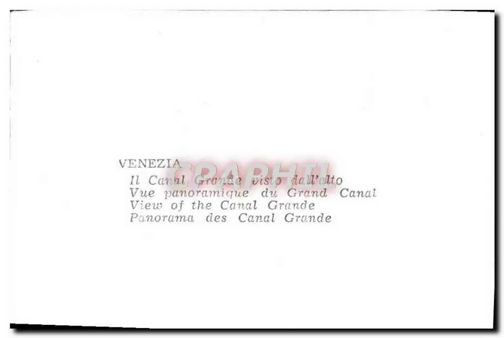 Venedig — Panoramablick auf den Grand Canal — Verlag nicht sichtbar - Rückseite