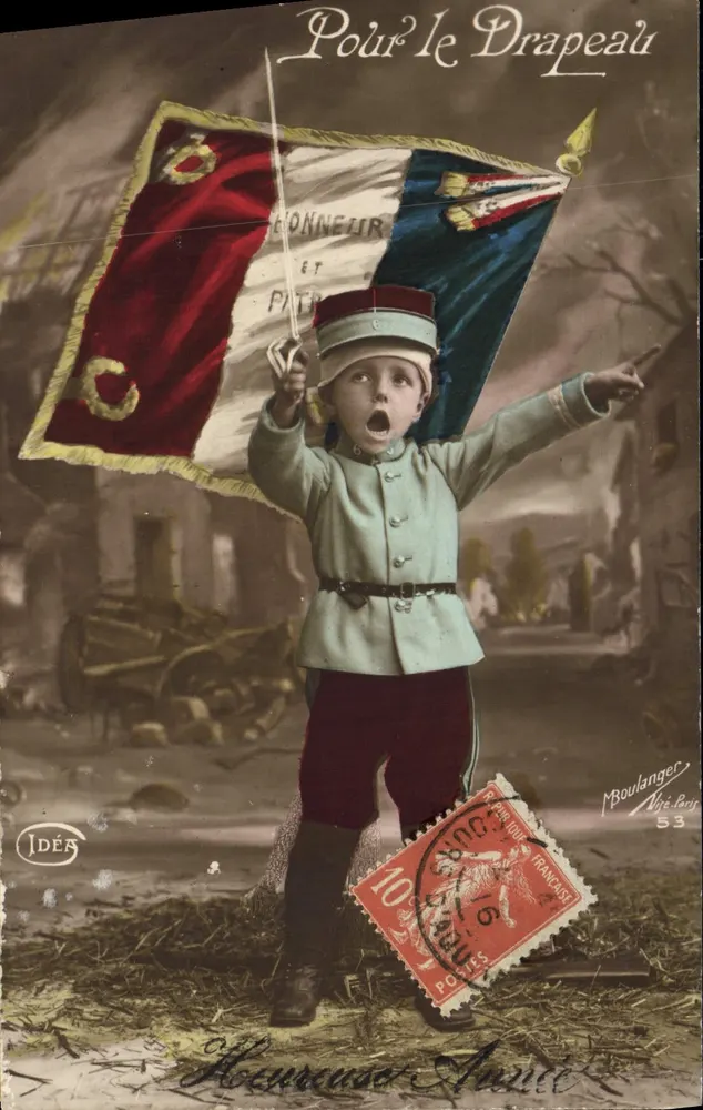 Kleiner Soldat — für die Flagge — Boulanger, Nîmes, 53 - Vorderseite