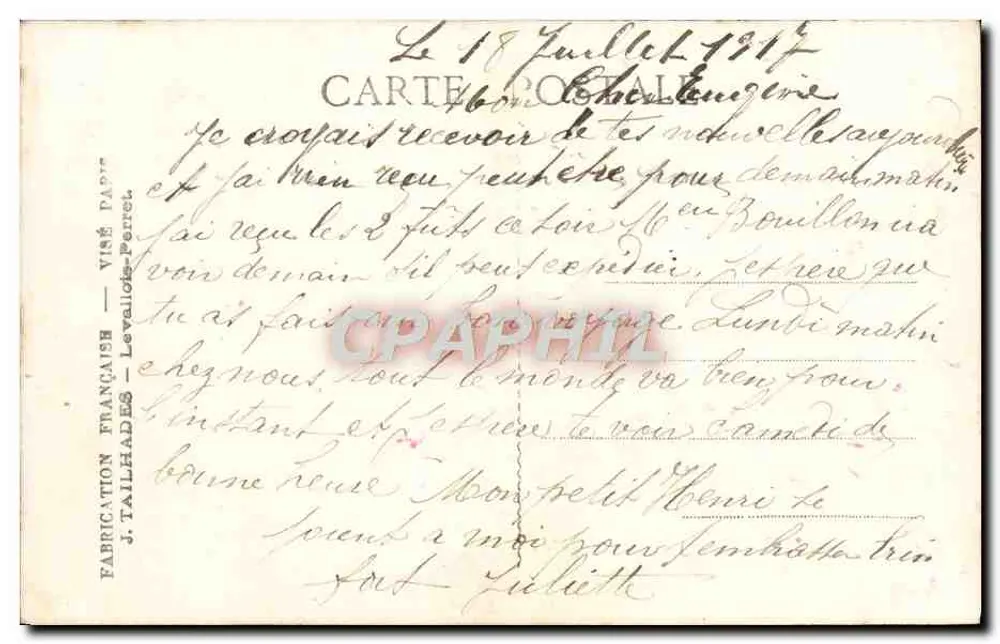 Arranjo de flores — M. Boulanger — n° 307 — Editor IDÉA - Verso
