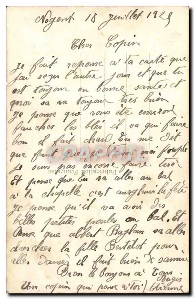Junge Frau in gemustertem Kleid — REX 1823 — Verlag REX - Rückseite