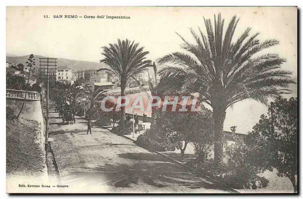 San Remo — Corso dell'Imperatrice — Editore Ettore Bora - Genova - Frente