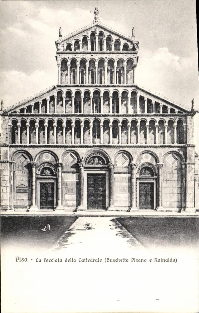 Pisa - A fachada da catedral (Buschetto Pisano e Rainaldo) - Frente