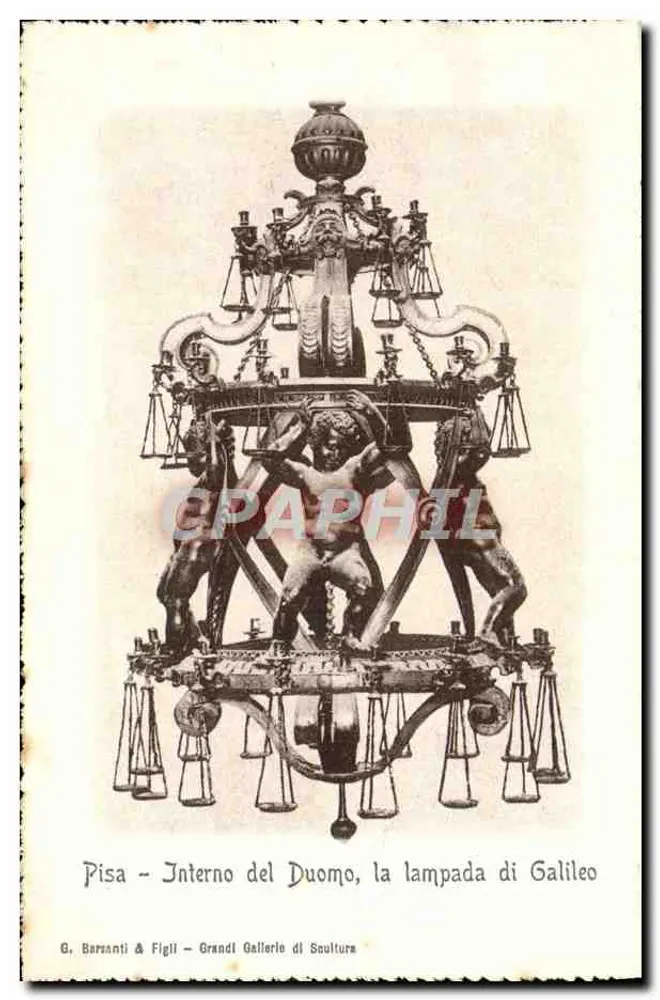 Pisa - Innenraum der Kathedrale, Galileos Lampe — G. Barsanti & Figli - Grandi Gallerie di Scultura - Vorderseite