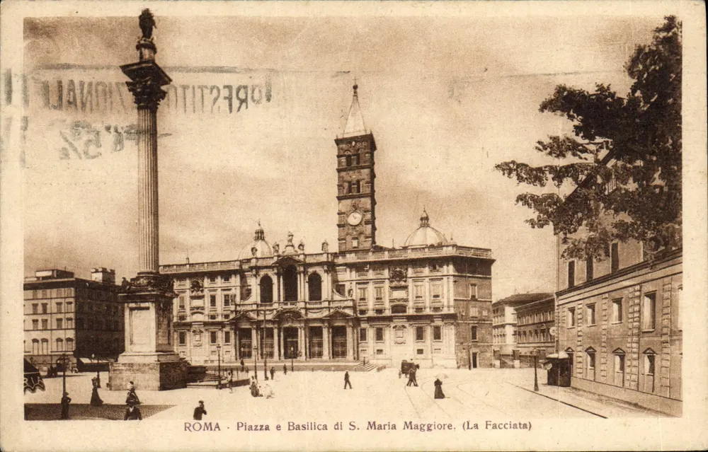 Roma - Piazza e Basílica de Santa Maria Maior (A Fachada) — editor desconhecido, número de série não visível - Frente