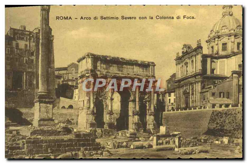 Roma – Arco di Settimio Severo con la Colonna di Foca - Vorderseite