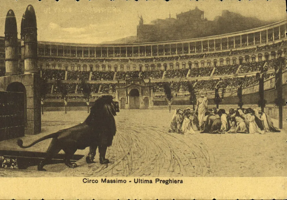 Circo Massimo - Ultima Preghiera — scena spektaklu antycznego — wydawca R.S. (R.S. - n° 29) - Awers