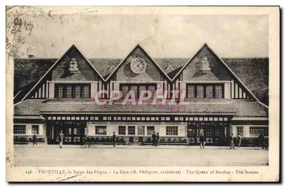 Trouville, die Königin der Strände — Die Station (Hr. Philippot, Architekt) — Ausgabe "La Cigogne", Deauville - Vorderseite