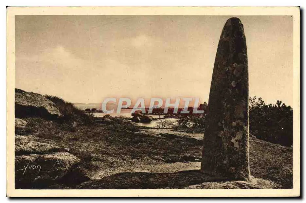 Tré Gastel — Menhir megalítico — Yvon - Anverso