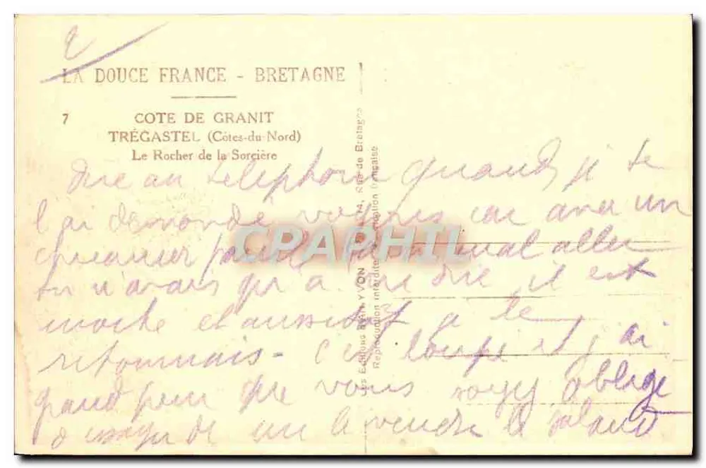 O Rocher de la Sorcière — Trégastel (Côtes-du-Nord) — Yvon - Verso
