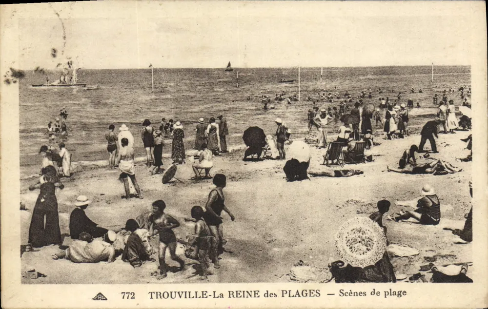 TROUVILLE-Die KÖNIGIN DER STRÄNDE — Strandbilder — Nr. 772 - Vorderseite