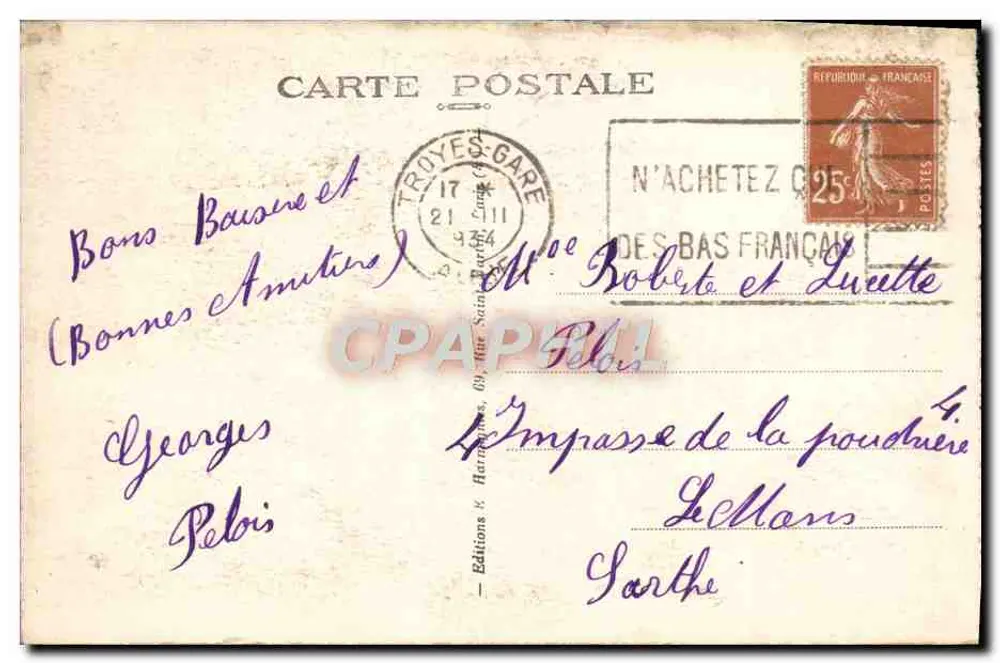 Troyes — A Catedral — E.H. I. - Verso