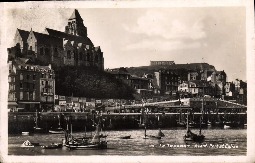 Le Tréport — Hafen und Kirche — Sonderausgabe der Nouvelles Galeries, Nr. 20 - Vorderseite