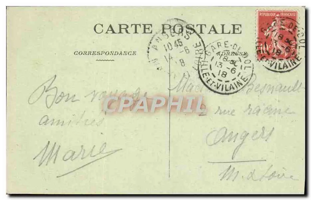 DOL-de-BRETAGNE — O Menhir de Champ-Dolent — Costa da Esmeralda - Verso