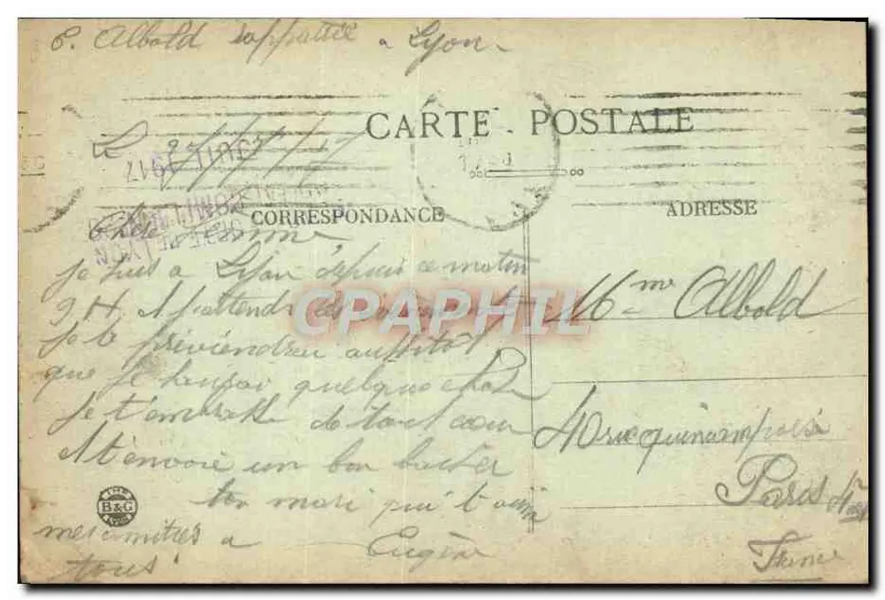 LYON — O Grande Hotel Terminus — E.R. — n° 529 - Verso