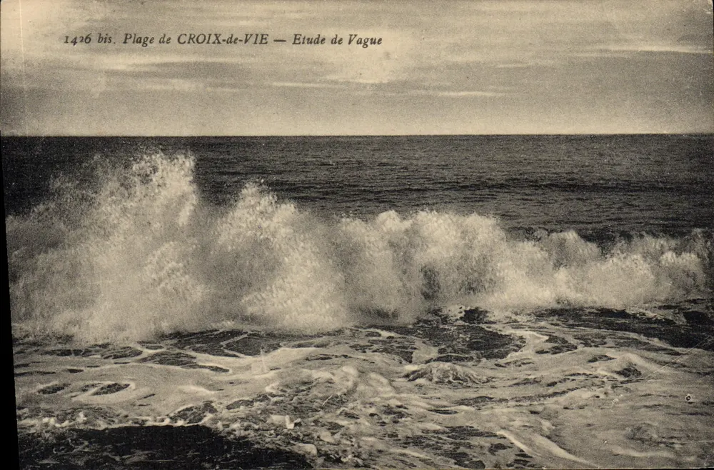 Praia de CROIX-de-VIE — Estudo de Onda — Edição artística H. Bergerin - Frente