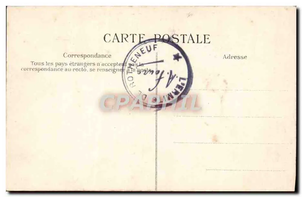 Costa de Esmeralda — Rotheneuf — O eremita entre suas obras — Editor E. D. n° 1064 - Verso