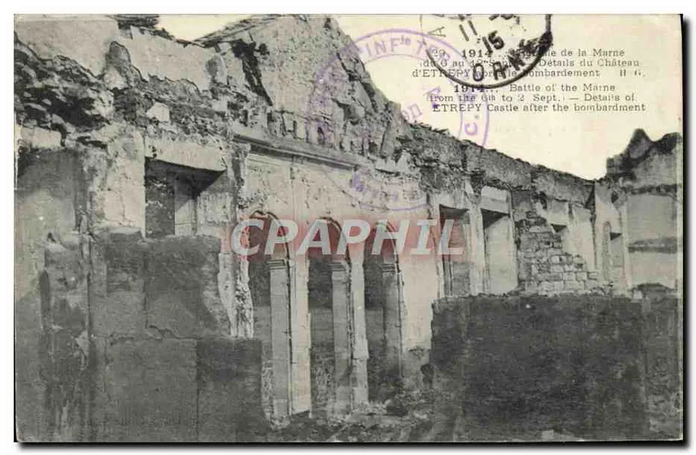 Schloss Etrepépy — Details des Bombardements — Verlag nicht sichtbar - Vorderseite